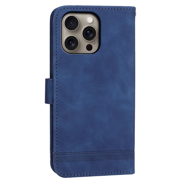DIERFENG DF-03 iPhone 16 Pro Max Plånboksfodral Konstläder - Blå