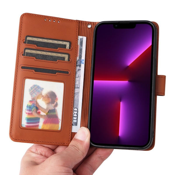 BETOPNICE iPhone 13 Pro Plånboksfodral - Avtagbart Konstläder - Brun