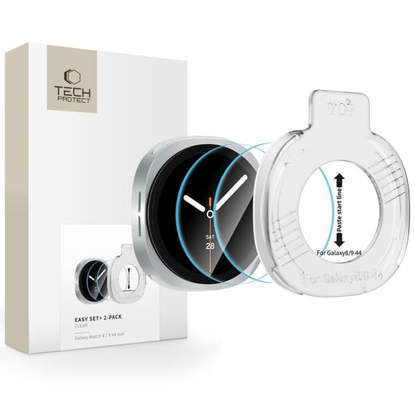 [2-Pack] Tech-Protect Härdat Glas Skärmskydd För Galaxy Watch 8/9 (40mm)