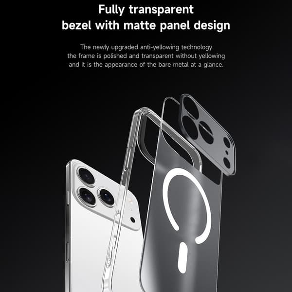 SULADA Mobilskal till iPhone 17 Pro MagSafe PC+TPU Matt Transparent