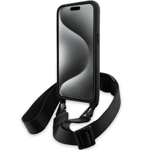 BMW iPhone 15 Pro Halsbåndsskal M Edition Carbon Tricolor Black