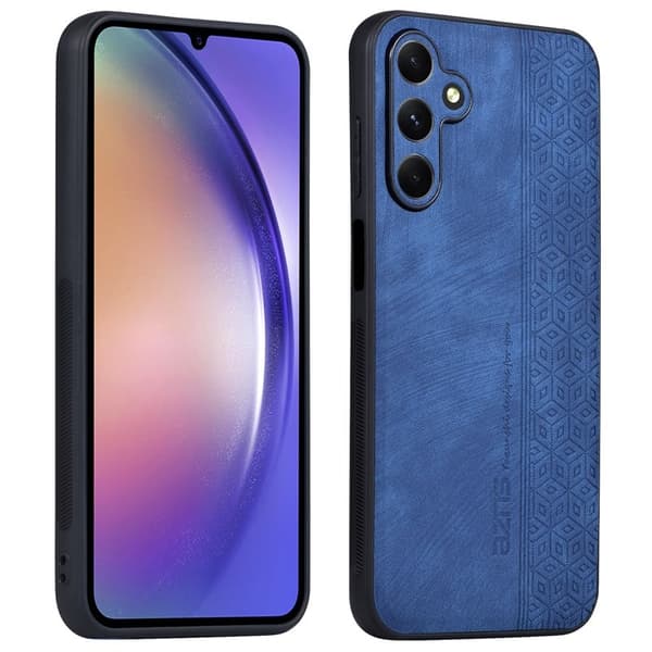 AZNS Samsung Galaxy A55 5G Plånboksfodral Konstläder - Blå
