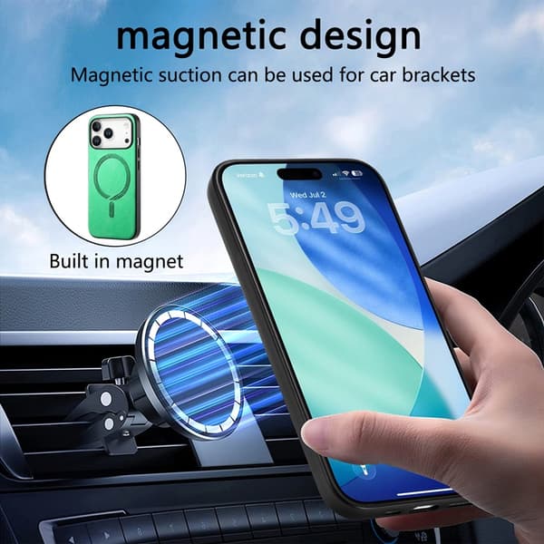 Mobilskal till iPhone 17 Pro MagSafe Skin-touch - Grön Grön