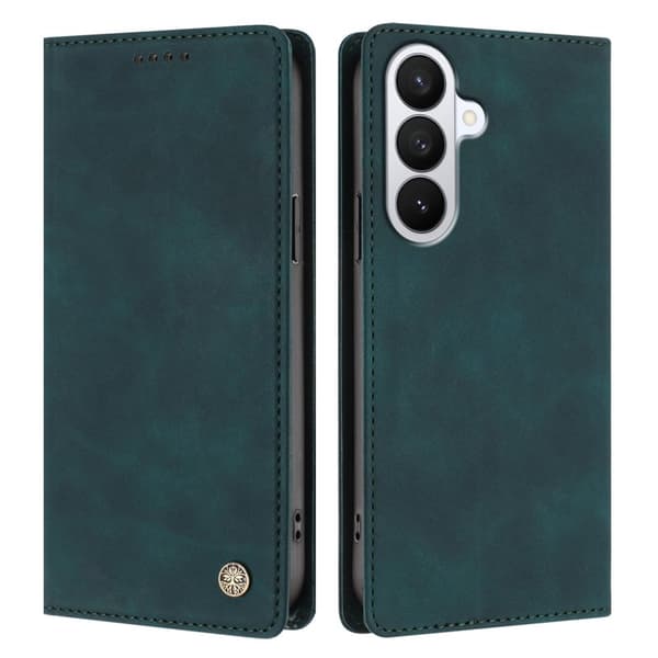 Plånboksfodral för Samsung Galaxy S26 Ultra Konstläder RFID - Mörkgrön