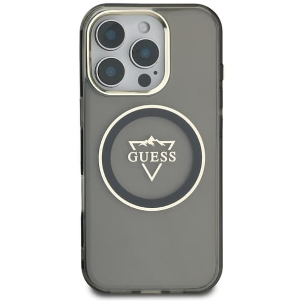 Guess Mobilskal till iPhone 16 Pro Max MagSafe IML Mountain Logo - Svart Svart