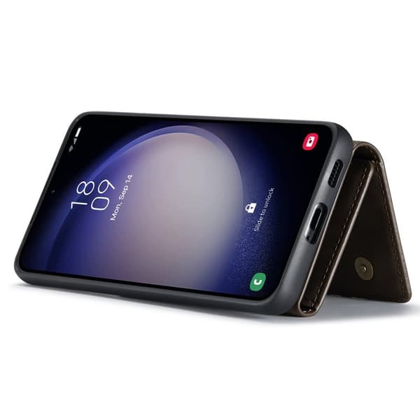 DG.MING Samsung Galaxy A56 5G Konstläder Plånboksfodral Brun