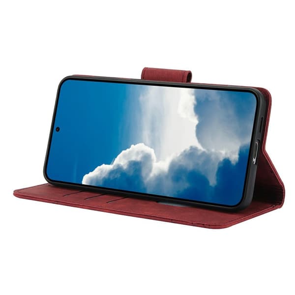 Plånboksfodral för Samsung Galaxy S26 Plus Konstläder - Röd