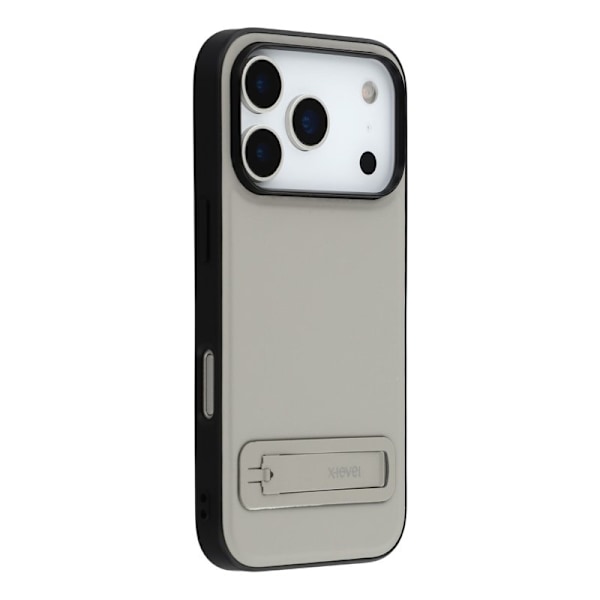 X-LEVEL Mobilskal till iPhone 17 Pro Max Läder PC TPU Grå