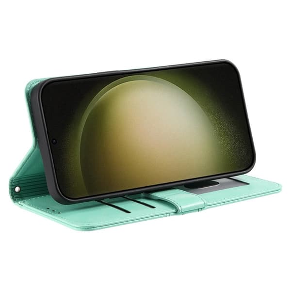 Samsung Galaxy S26 Plus Skal PU Läder 6 Kortfack - Mintgrön