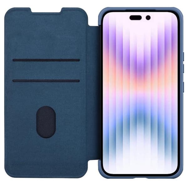 Nillkin iPhone 14 Plus Plånboksfodral QinPro - Blå Blå