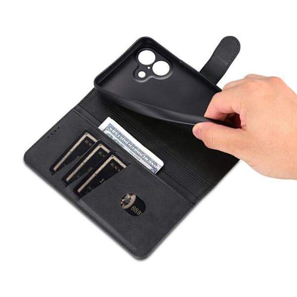 AZNS iPhone 17 Plånboksfodral Konstläder - Svart