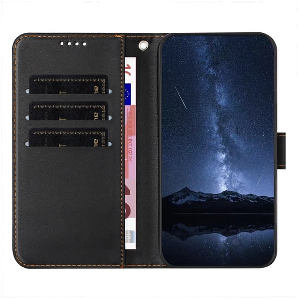 Plånboksfodral för Samsung Galaxy S26 Plus Konstläder Ställ - Svart