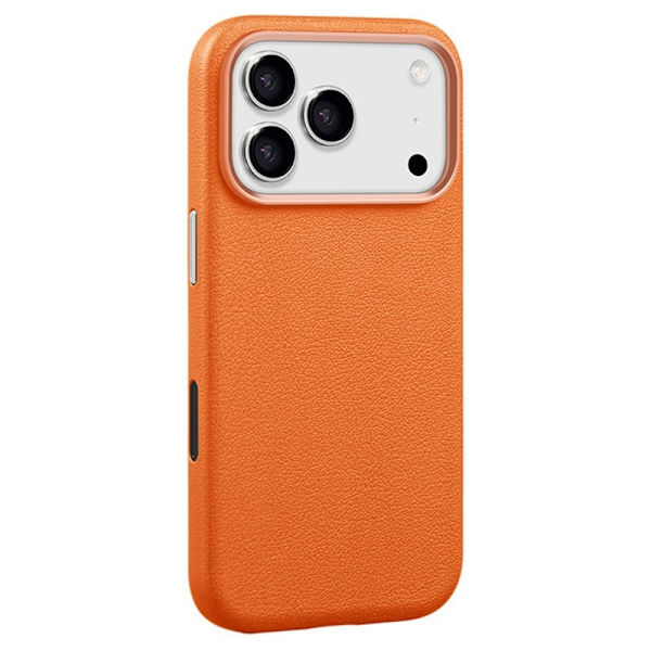 X-LEVEL Mobilskal till iPhone 17 Pro Max MagSafe PU Läder Orange