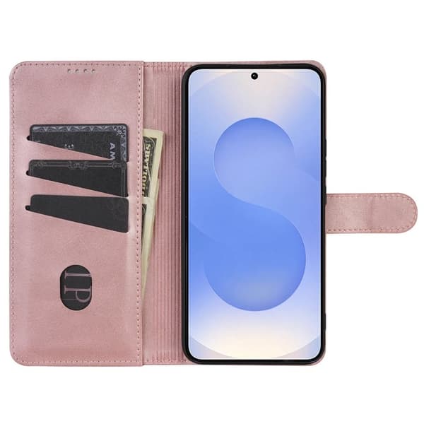 AZNS Samsung Galaxy S25 FE Plånboksfodral Konstläder - Roséguld