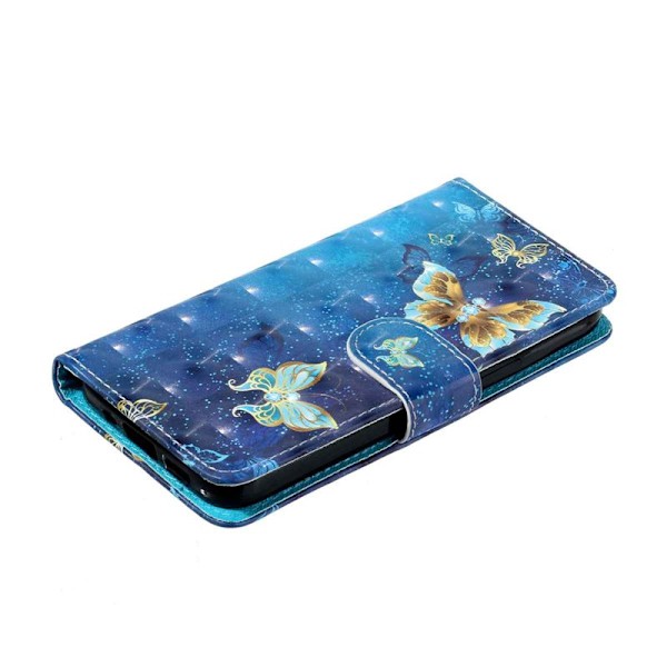 Plånboksfodral för Samsung Galaxy S26 Konstläder 3D-mönster - Blå