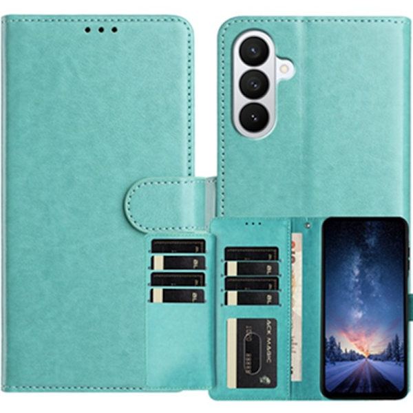 Samsung Galaxy S26 Pro Plånboksfodral Konstläder Folio Ställ - Grön