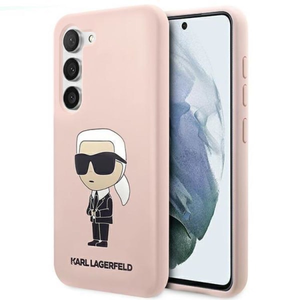 Karl Lagerfeld Galaxy S23 Plus matkapuhelinsuoja silikonikuvake - vaaleanpunainen