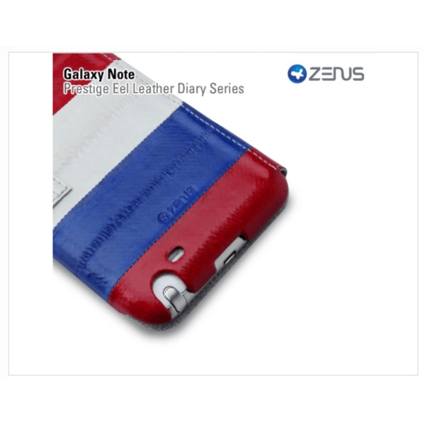 Zenus  PRESTIGE Folder väska till Galaxy Note (Röd)