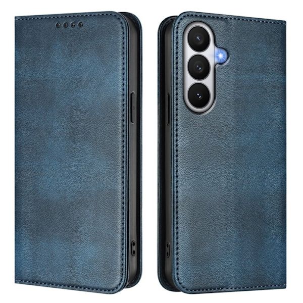 Samsung Galaxy S26 / S26 Pro Plånboksfodral Retro Textur RFID-Skydd - Blå