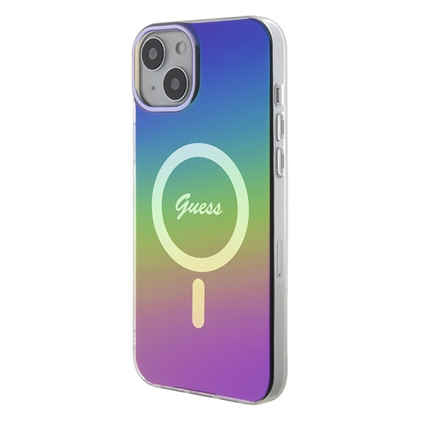 Guess Mobilskal till iPhone 15 Plus/14 Plus MagSafe Iridescent - Regnbåge