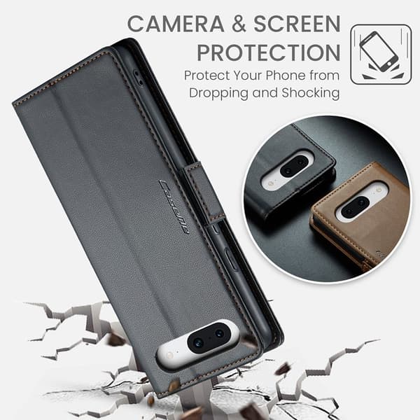 CASEME Plånboksfodral Konstläder till Google Pixel 8a - Svart