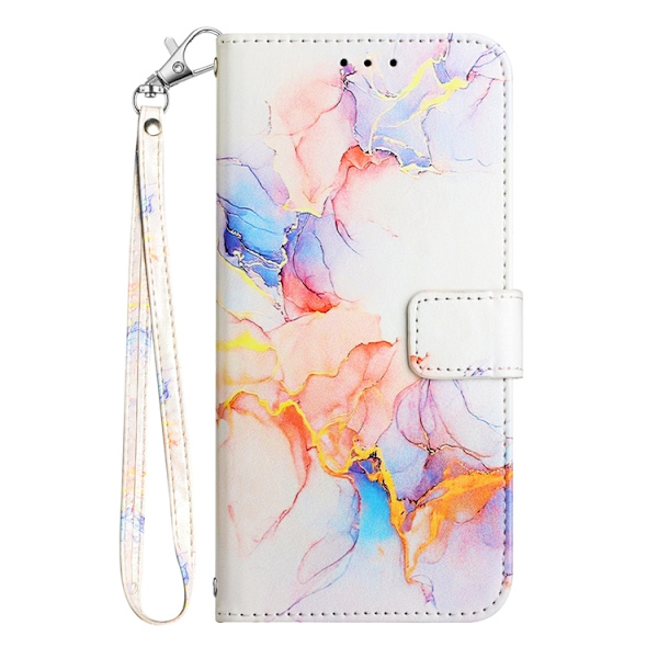 OnePlus 15 Plånboksfodral Marble Pattern Konstläder Vit