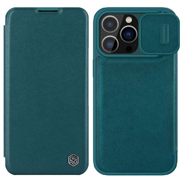 Nillkin iPhone 14 Plus Plånboksfodral QinPro - Grön Grön
