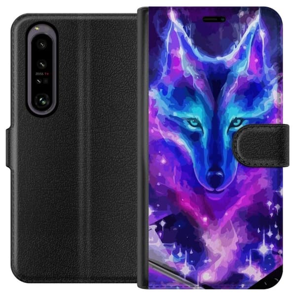 Plånboksfodral till Sony Xperia 1 IV med Neon Varg