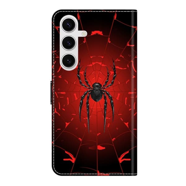 Samsung Galaxy S26 Plus Plånboksfodral Mönstertryck Konstläder Flip Ställ Svart