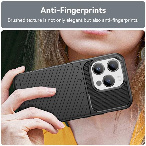iPhone 15 Pro Mobilskal Twill Thunder - Svart Svart