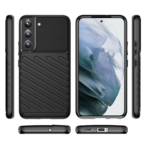 Galaxy S23 Skal Thunder Twill - Svart Svart