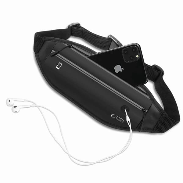 Tech-Protect M7 Universal Sport Taljetaske - Sort Svart