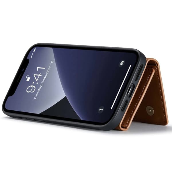 DG.MING M1 Series Mobilskal till iPhone 15 Pro Max med Kickstand - Brun
