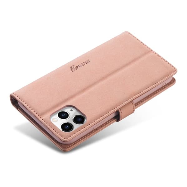 FORWENW F1 Series Plånboksfodral för iPhone 12/12 Pro Konstläder - Roséguld