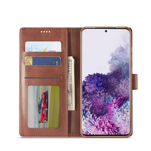 LC.IMEEKE Samsung Galaxy S20 Plus Plånboksfodral Konstläder - Brun