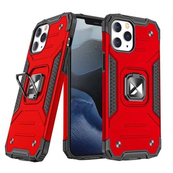 Wozinsky iPhone 14 Pro Max -puhelinkuori rengaspidikkeellä Armor - Punainen