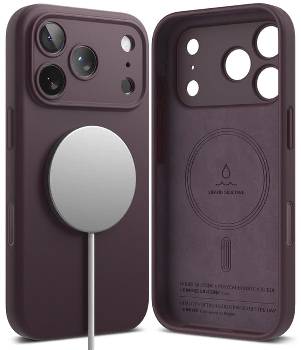 Ringke Mobilskal För iPhone 18 Pro Max Magsafe Magnetic Silikon - Mörk Cherry