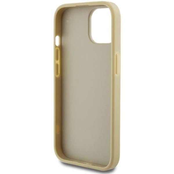 Guess Mobilskal till iPhone 15 Glitter Script Big - Guld