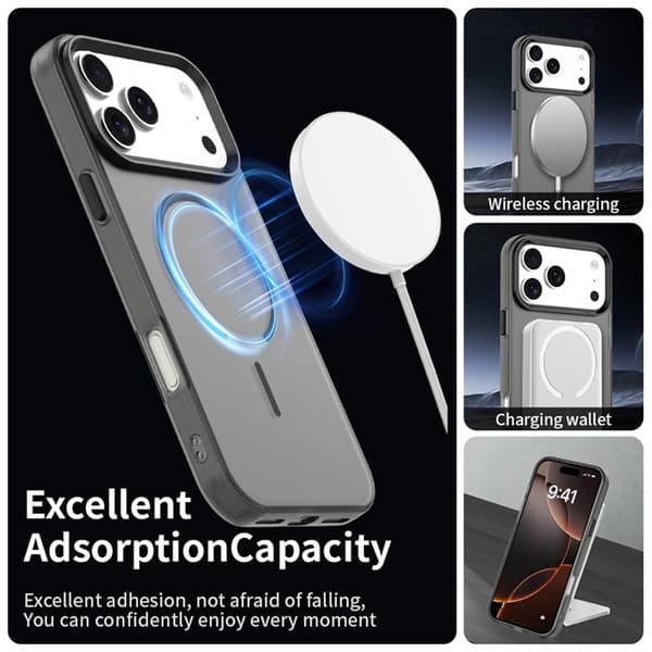 Mobilskal till iPhone 17 Pro MagSafe C-shaped Candy Color - Svart Svart