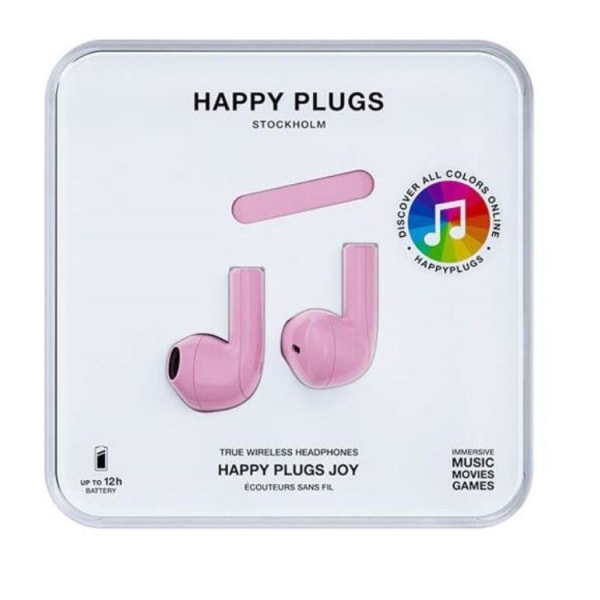 Happy Plugs Joy Headphone In-Ear TWS - vaaleanpunainen