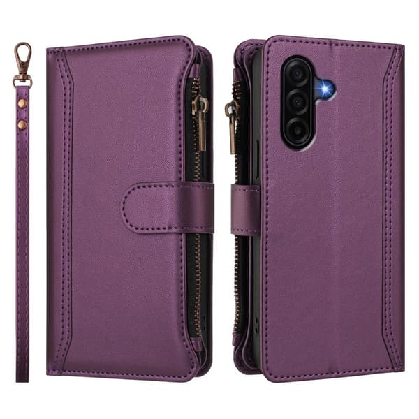 Samsung Galaxy A57 Plånboksfodral Konstläder 9 Kortfack - Lila