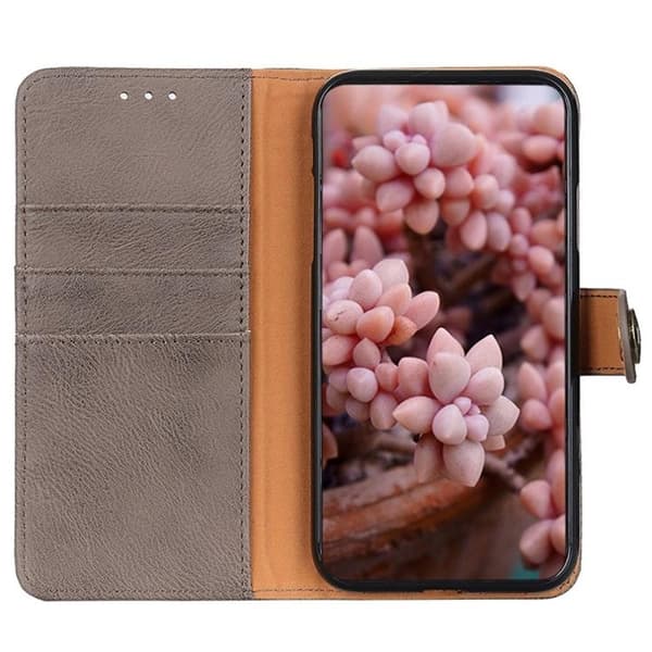 KHAZNEH iPhone 14 Plånboksfodral Retro - Grå Grå