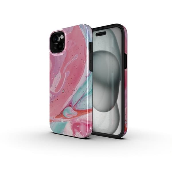 Forcell Telefontaske til iPhone 16 Pro MagSafe Mirage - Lyserød Marmor Rosa