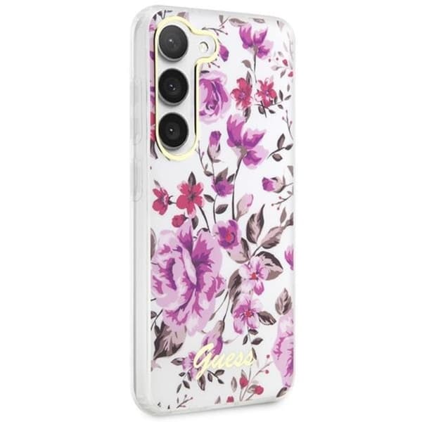 Guess Mobilskal till Galaxy S23 Plus Flower Collection - Vit Vit