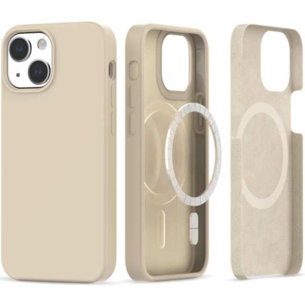 Tech-Protect iPhone 14/13 Mobilskal Magsafe Silikon - Beige Beige
