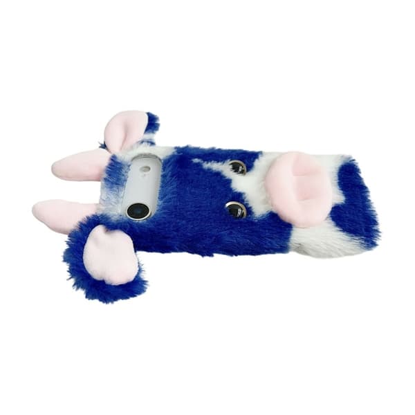 Mobilskal till iPhone Air Fluffy Cute Cow Plush TPU - Blå Blå