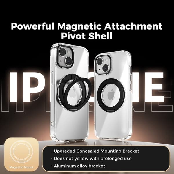 ABEEL Q-LUCK Mobilskal till iPhone 13 Shockproof Med Kickstand Svart