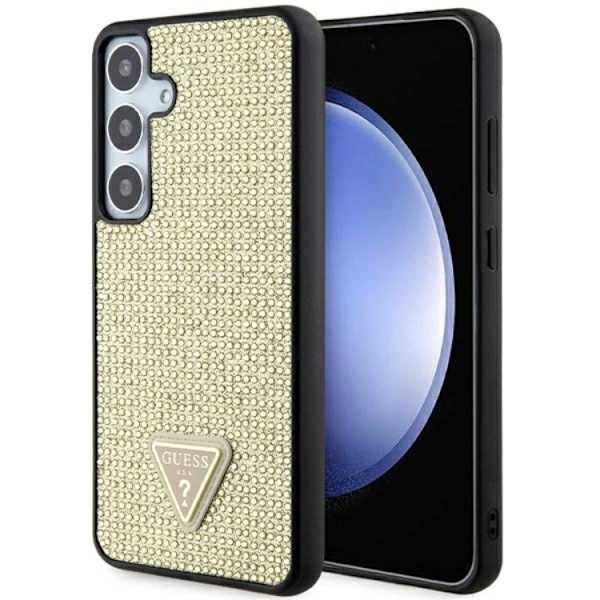 Guess Galaxy S24 Plus Mobilskal Rhinestone Triangle - Guld
