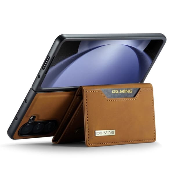 DG.MING M2 Kickstand Plånboksfodral Samsung Galaxy Z Fold5 - Brun