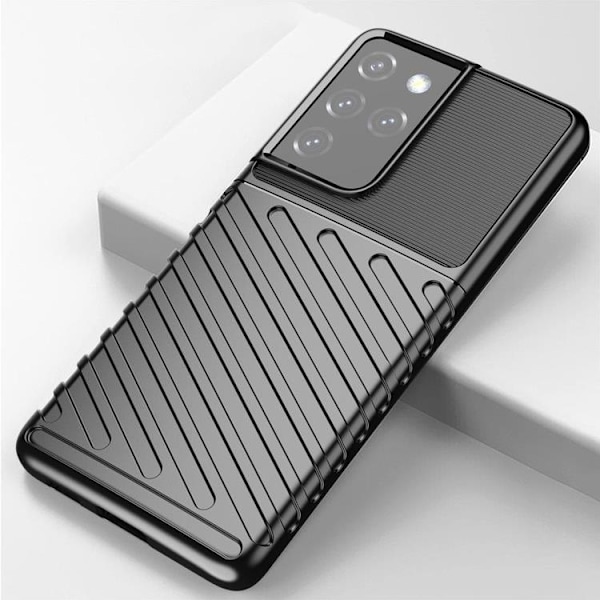 Galaxy S23 Ultra Skal Thunder Armor Silicone - Svart Svart